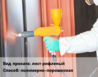 Покраска металла полимерно-порошковая для проката категории Лист рифленый
